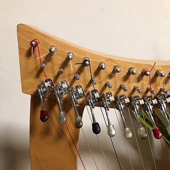 人気のおとつぶハープ　木製　15弦ミニハープ 軽量メイプル15弦ハープ：ミニハープ、小型ハープ、アイリッシュ